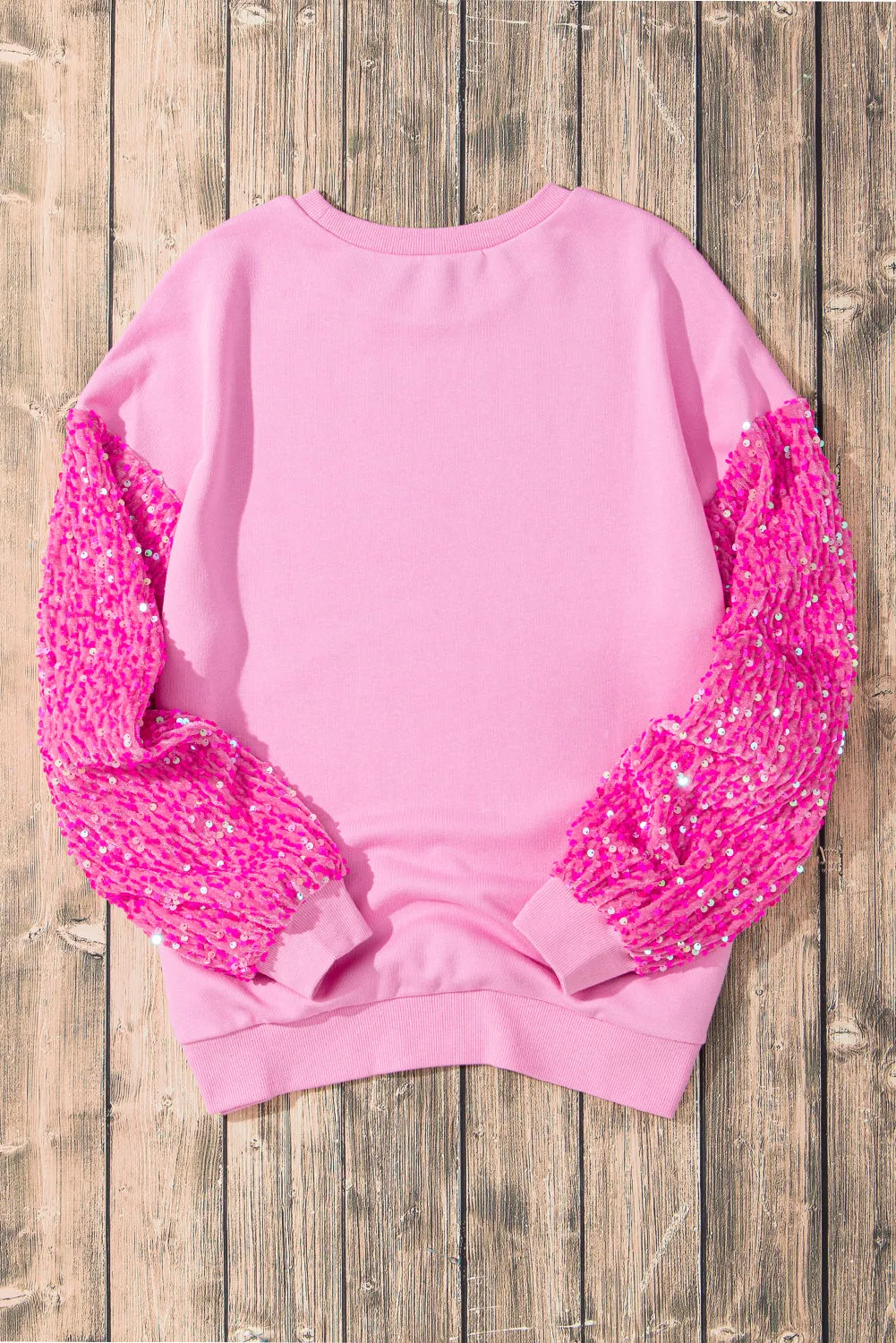 Cow Print Valentine Hearts Sequin Sweater