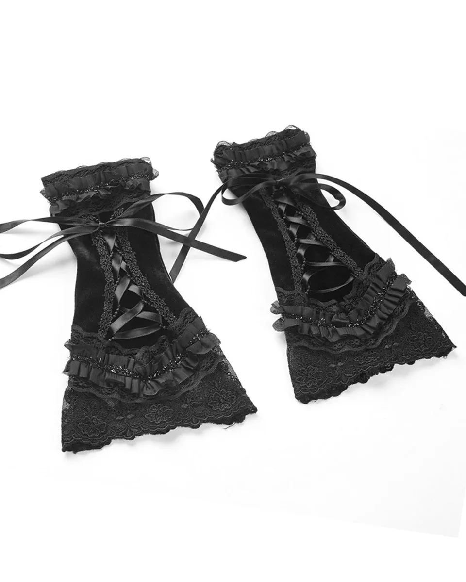 Dark In Love Ordelia Velvet Cuff Gloves