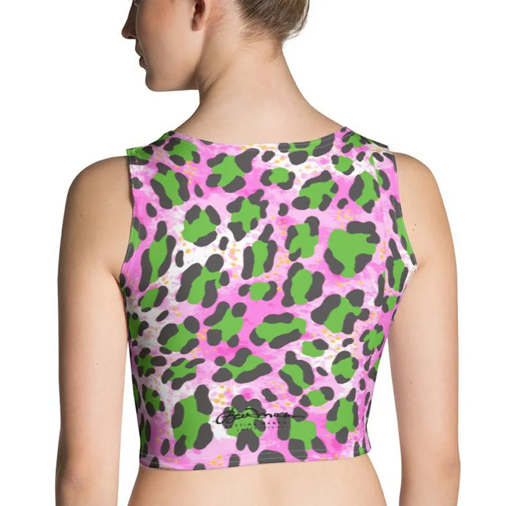 Dayglo Animal Print Sublimation Cut & Sew Crop Top