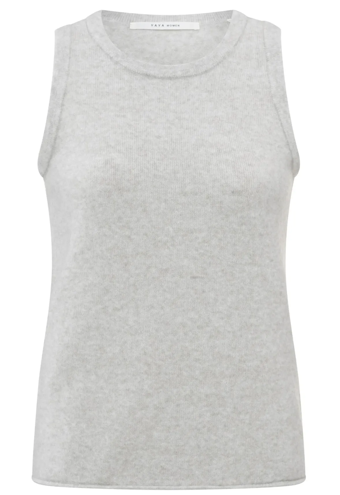 Deep V-Neck Sweater with Top in Moonstruck Grey