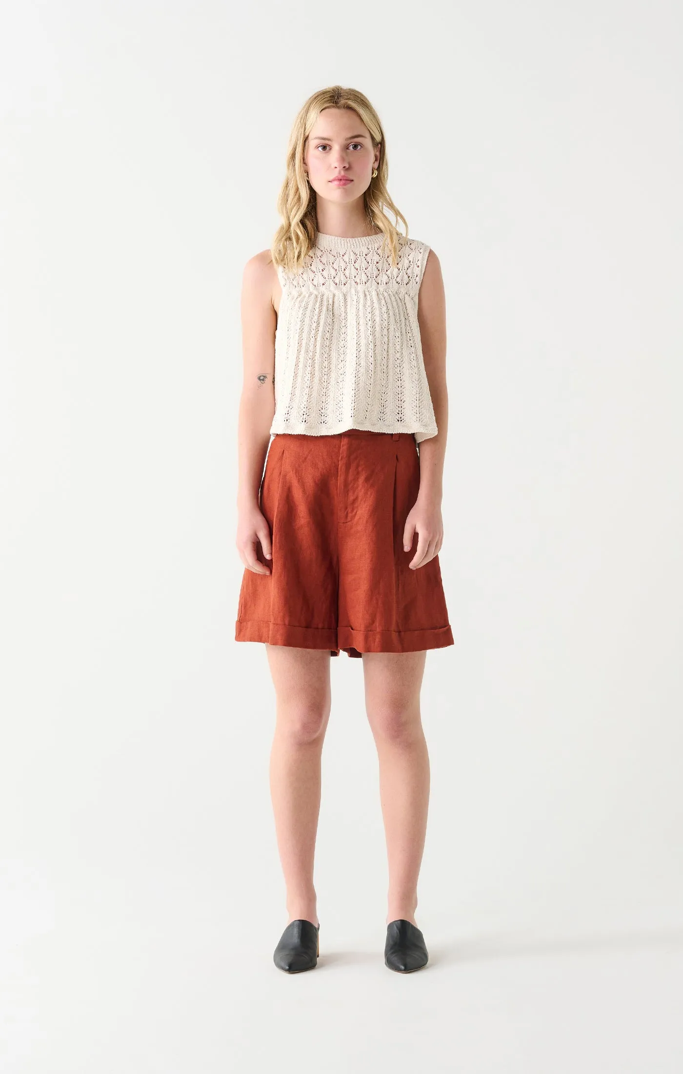 Dex Brynlee Pointelle Knit Top