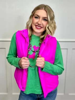 Dreaming of Snow Hot Pink Vest