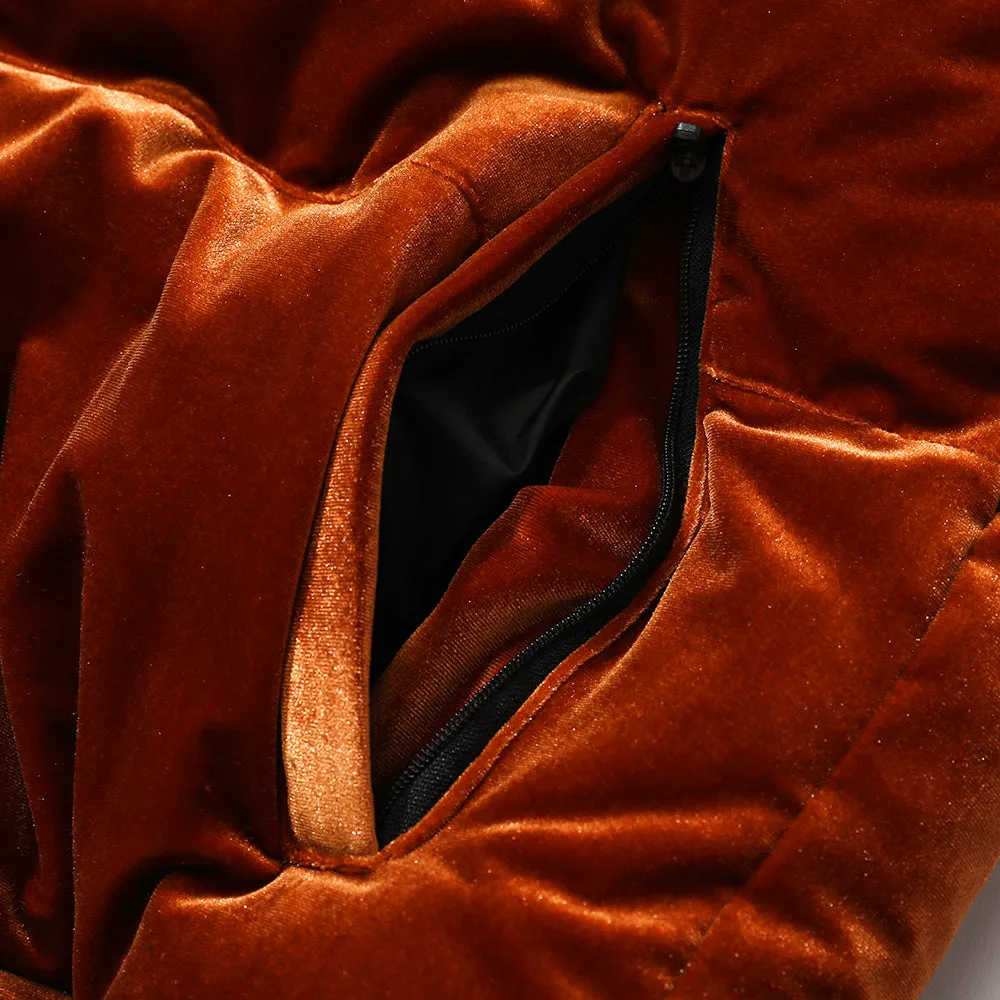 DSXBR 2ND PUFFER WELLON JACKET VELVET TERRACOTTA