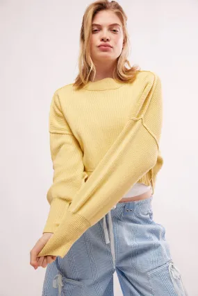 Easy Street Crop Pullover - Pineapple Juice