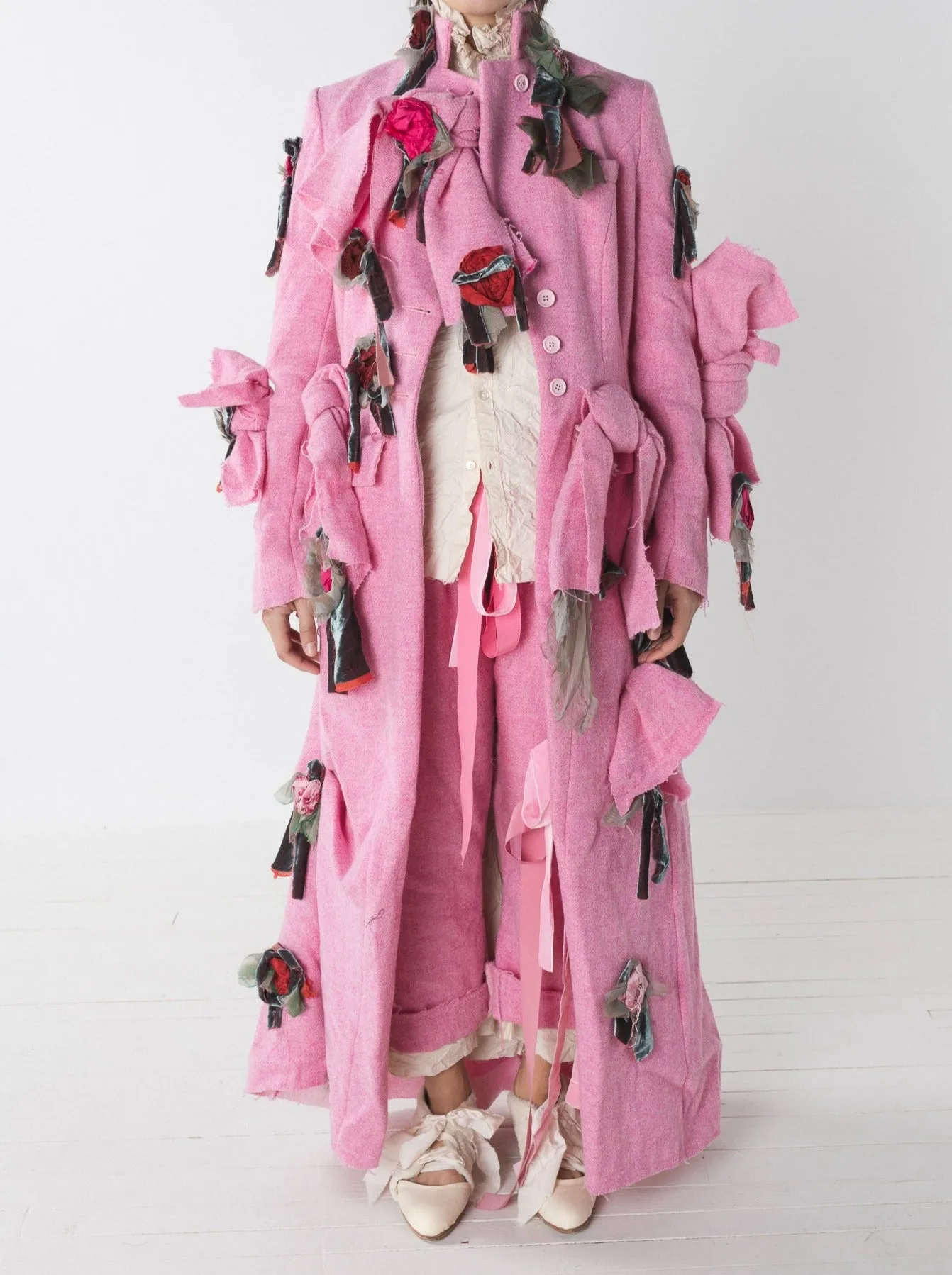 Elena Dawson Valentina Coat, Peony Pink Tweed