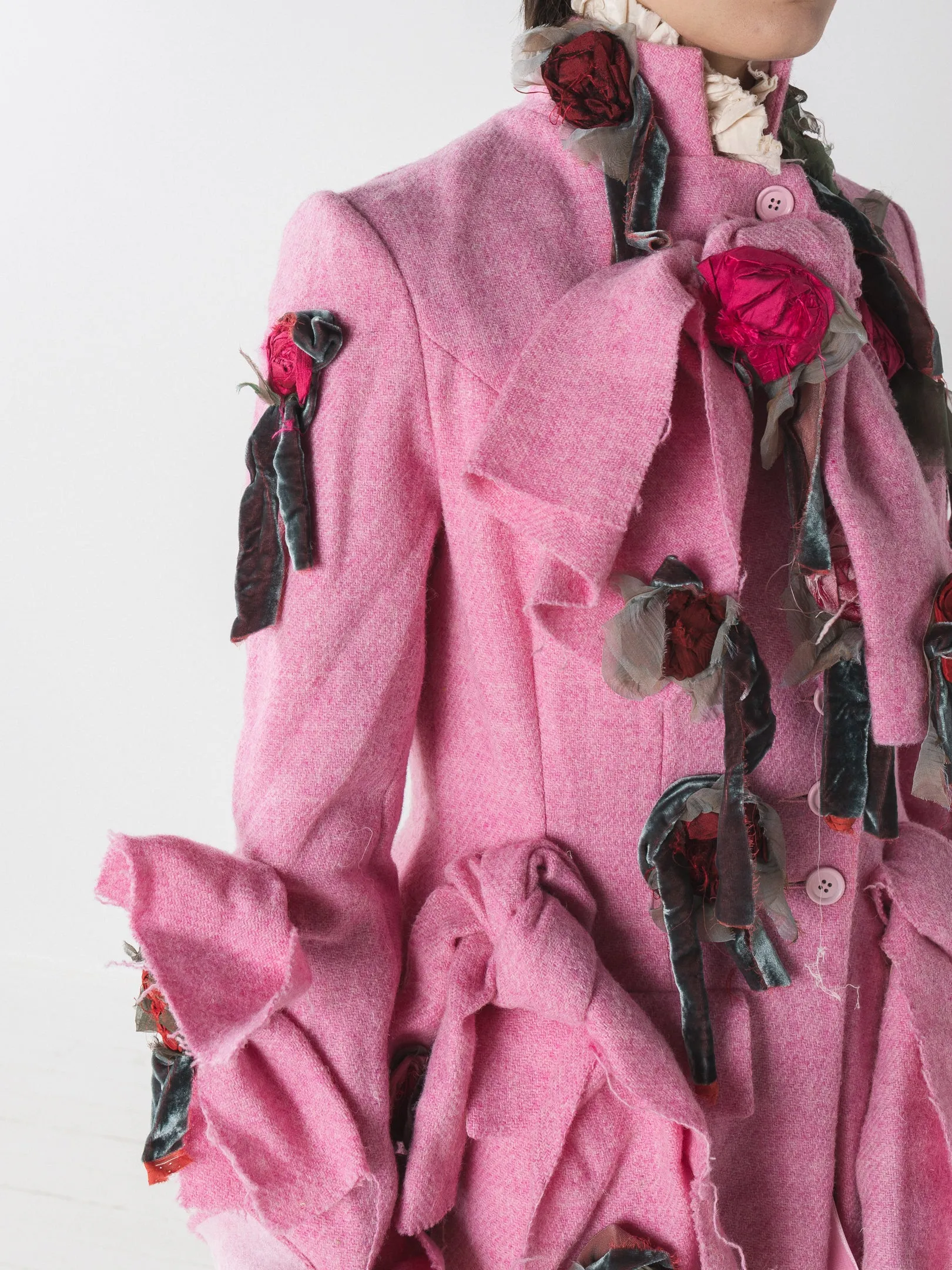 Elena Dawson Valentina Coat, Peony Pink Tweed