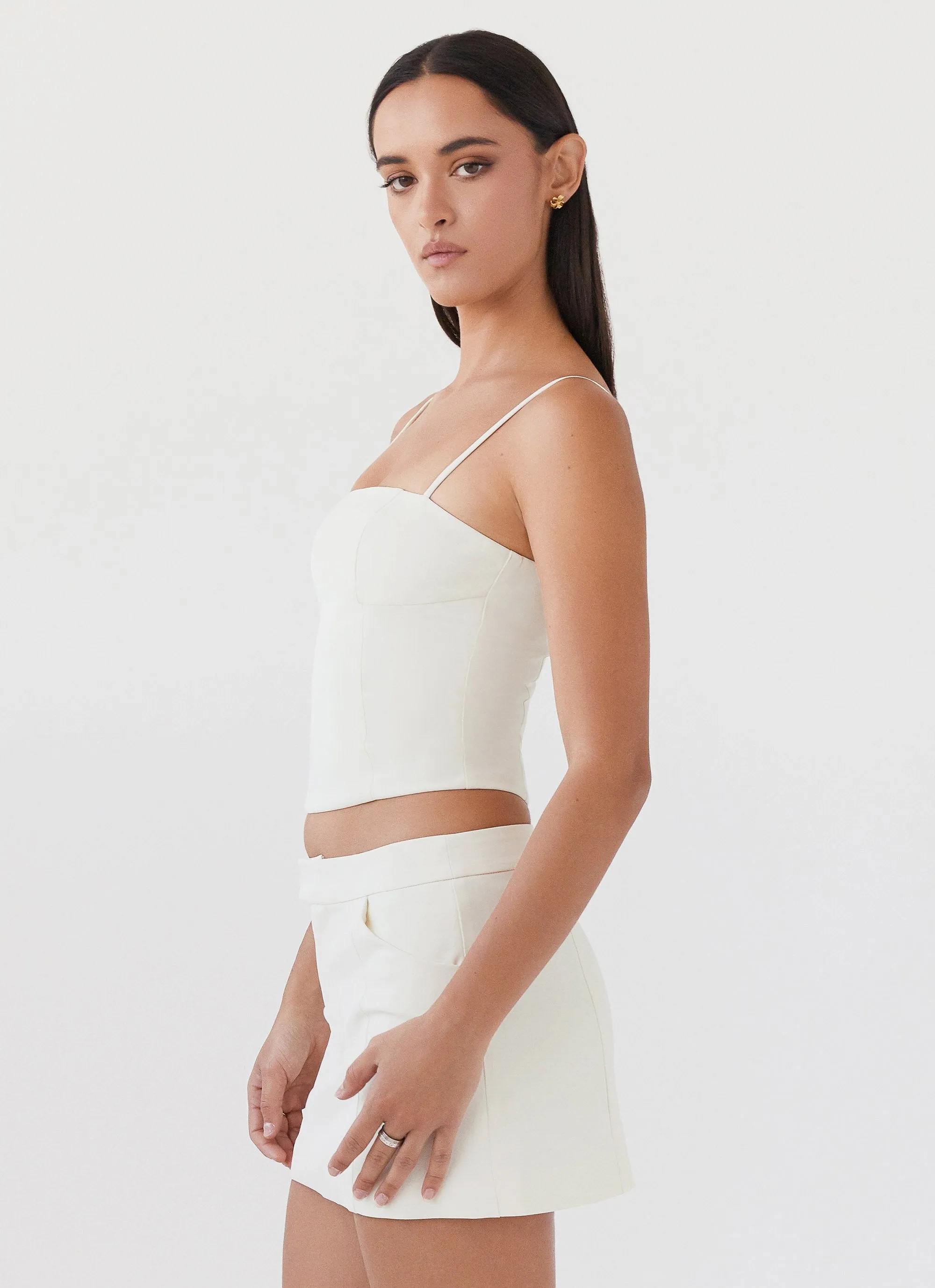 Eliana Crop Top - Ivory