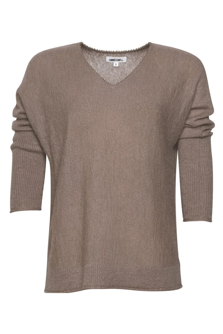 Eva Batwing Sweater in Taupe