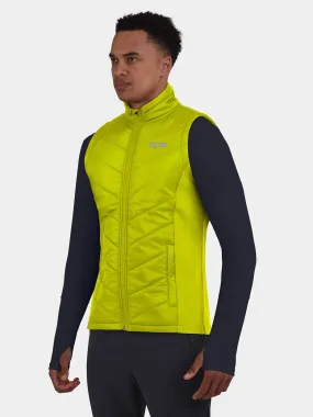 Excel Padded Running Gilet For Men With Zip Pockets & Reflective Strips