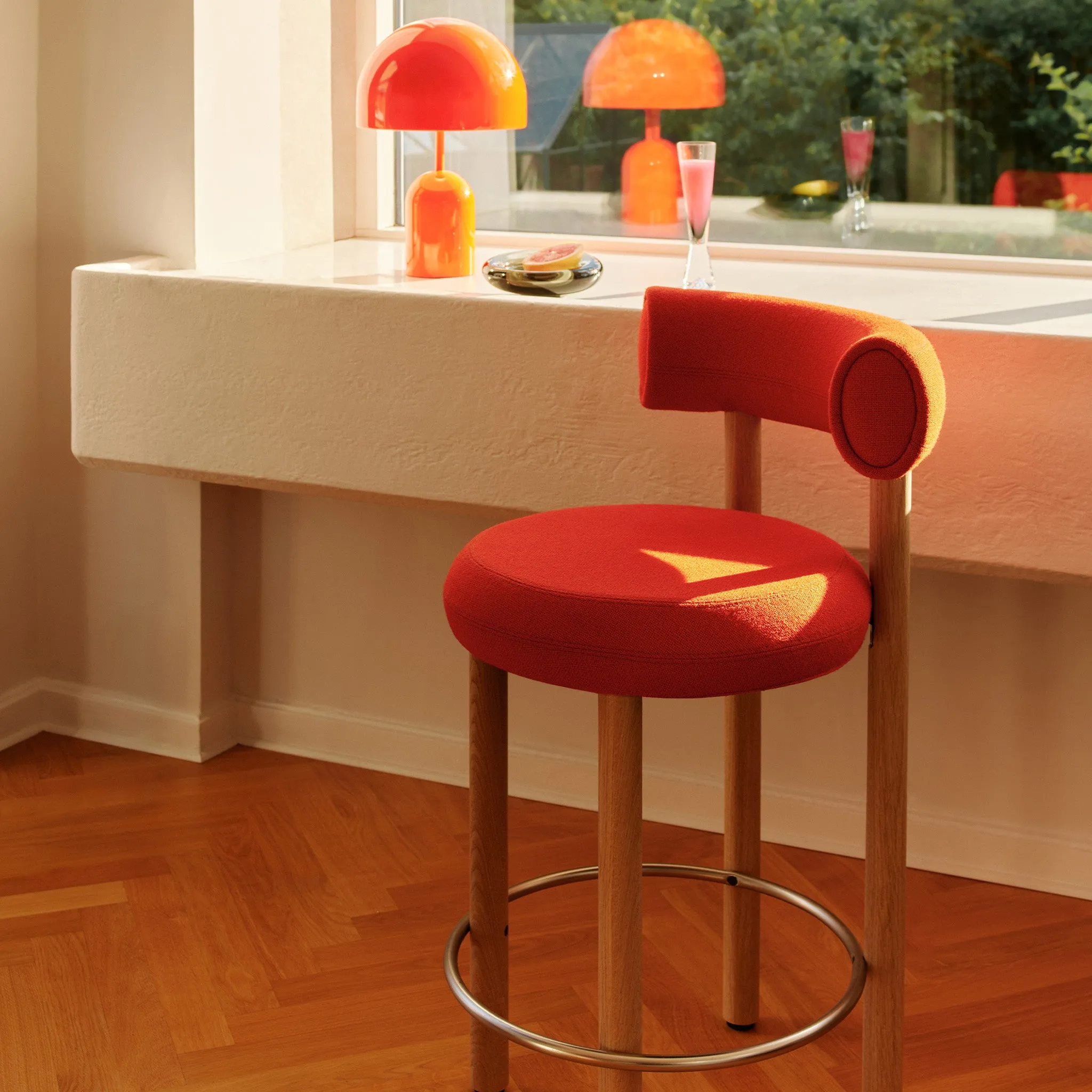 Fat Wood Bar Stool by Tom Dixon