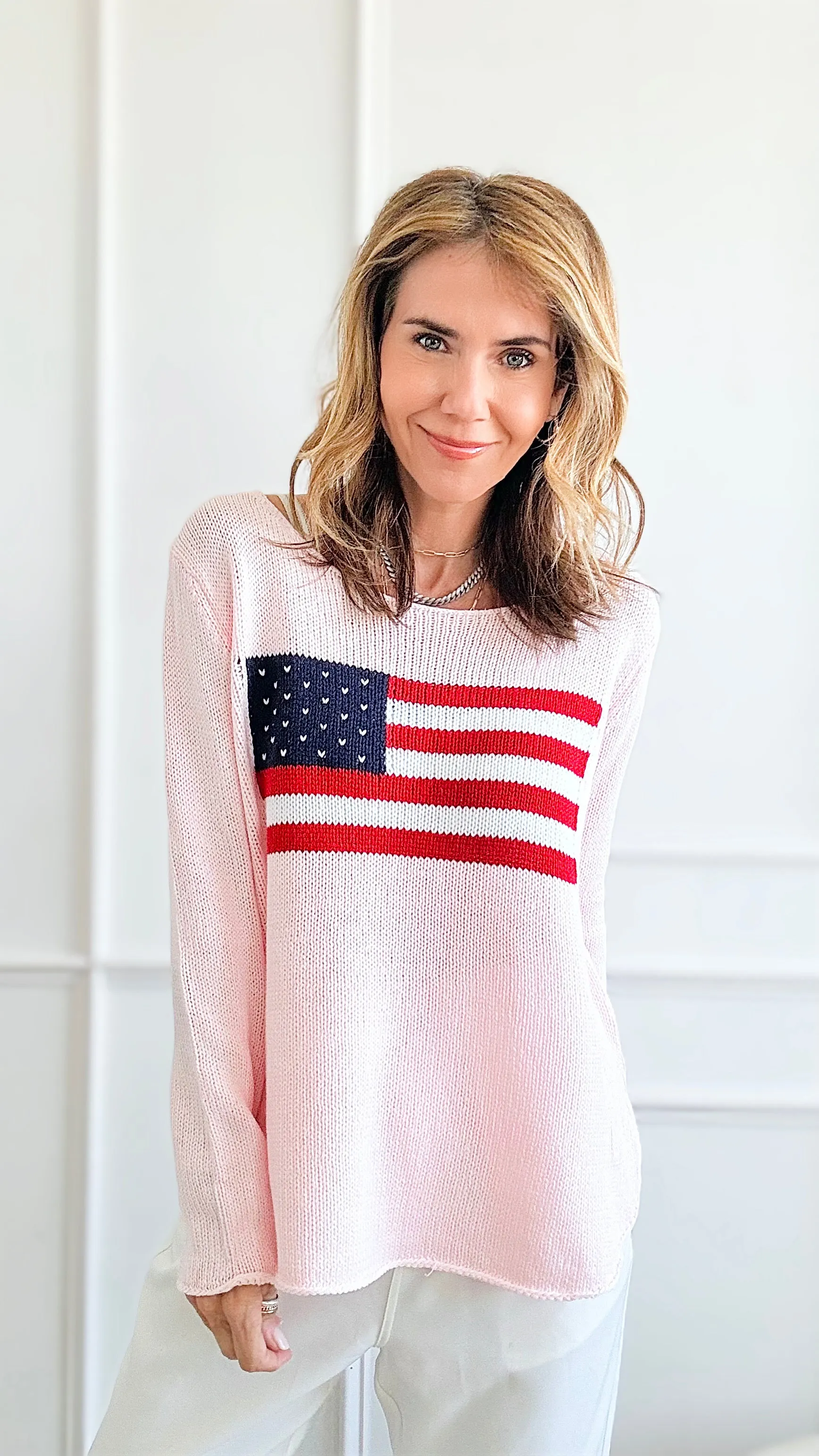 Flag Soft knit- Blush