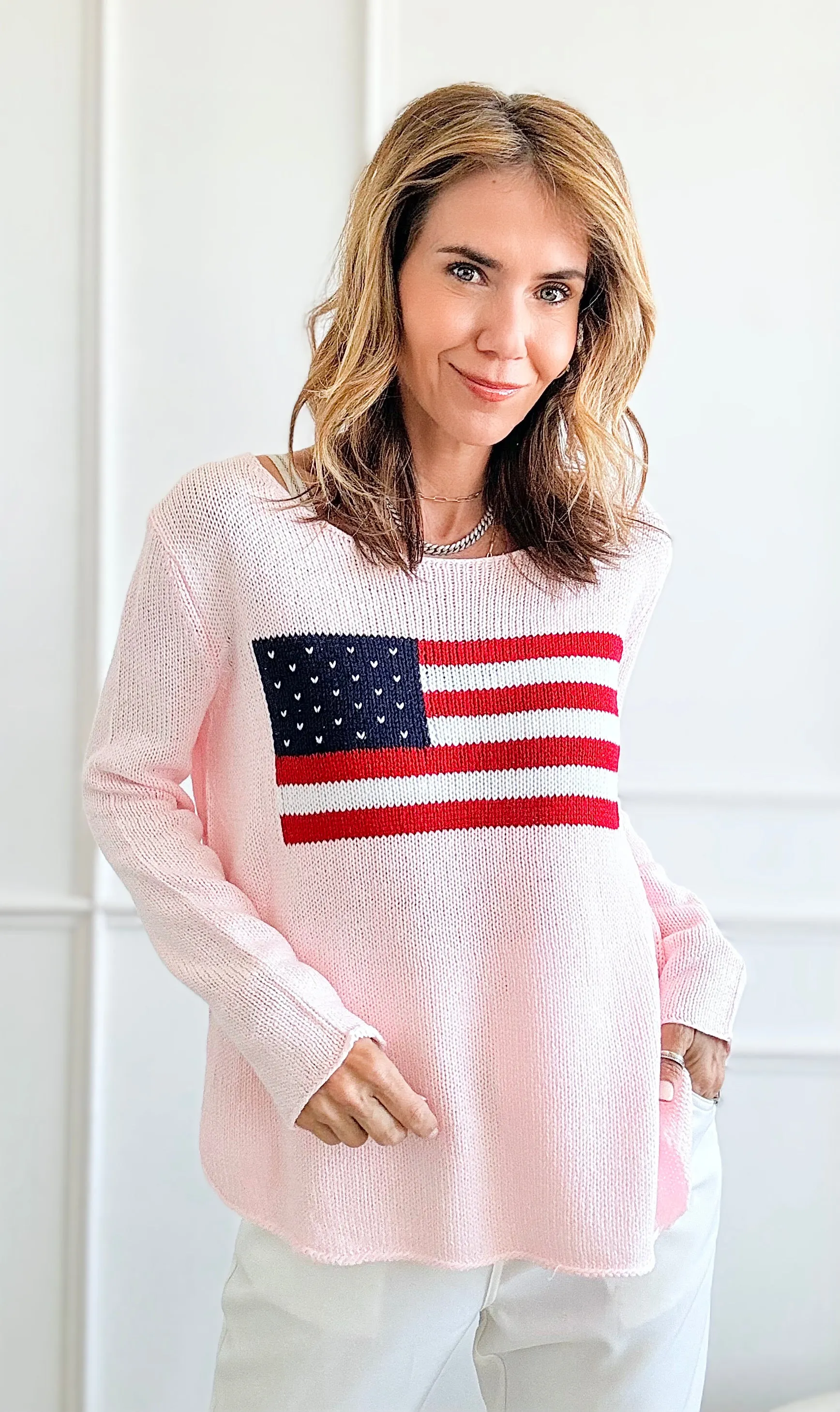 Flag Soft knit- Blush