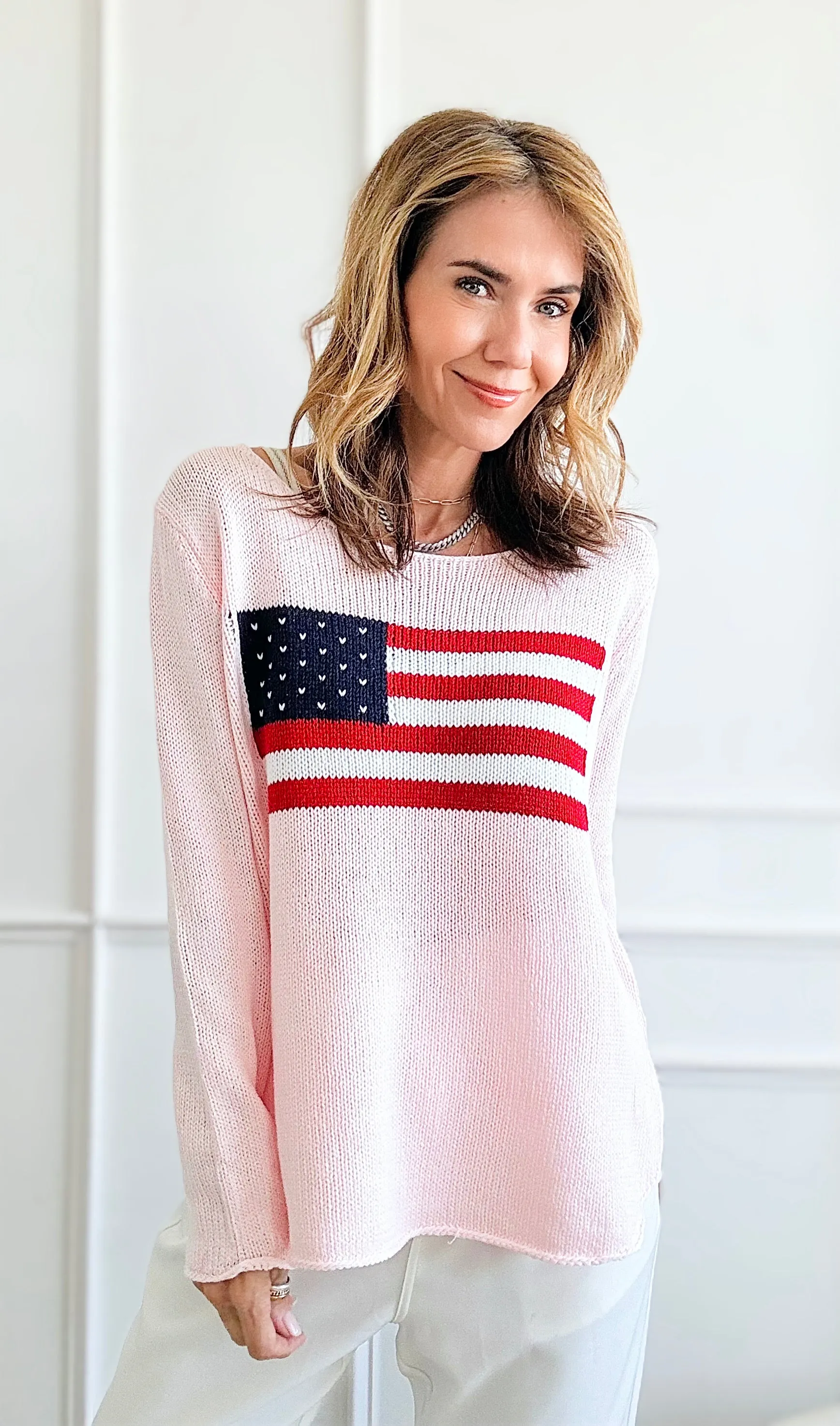 Flag Soft knit- Blush