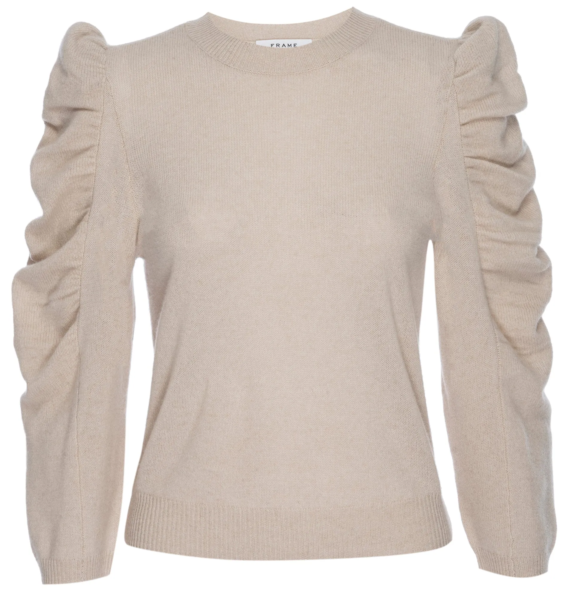 Frame - Shirred Sleeve Sweater in Vanilla