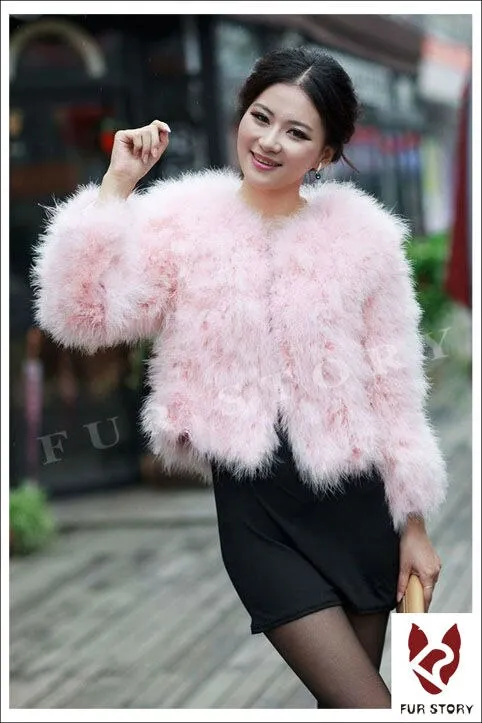 Fur Womens Coat Real Turkey Fur Coat Jacket Overcoat Mulitple Colors Puff NEW Stylish Natural Fur Coat Warmest Fur Coat Fur Story FS12098