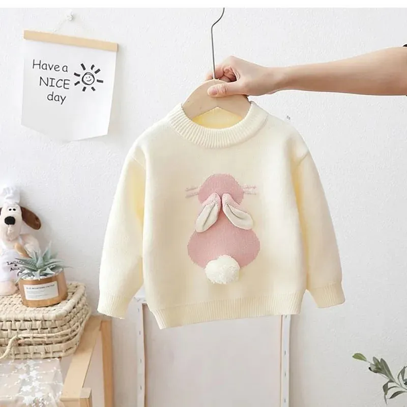 Girls Rabbit Knit Sweater