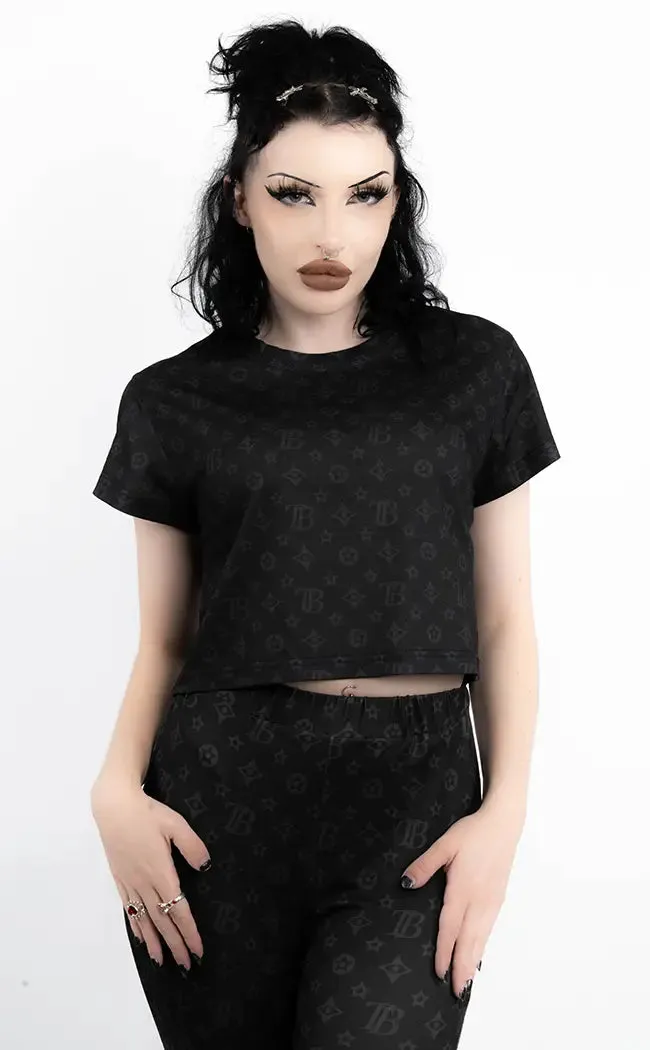 Gothic Monogram Crop Top