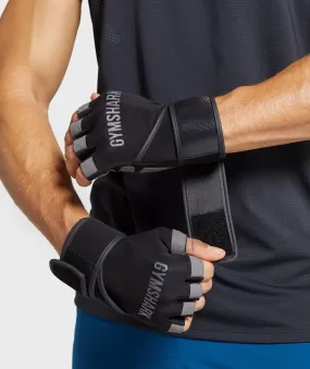 Gymshark Wrap Lifting Gloves - Black