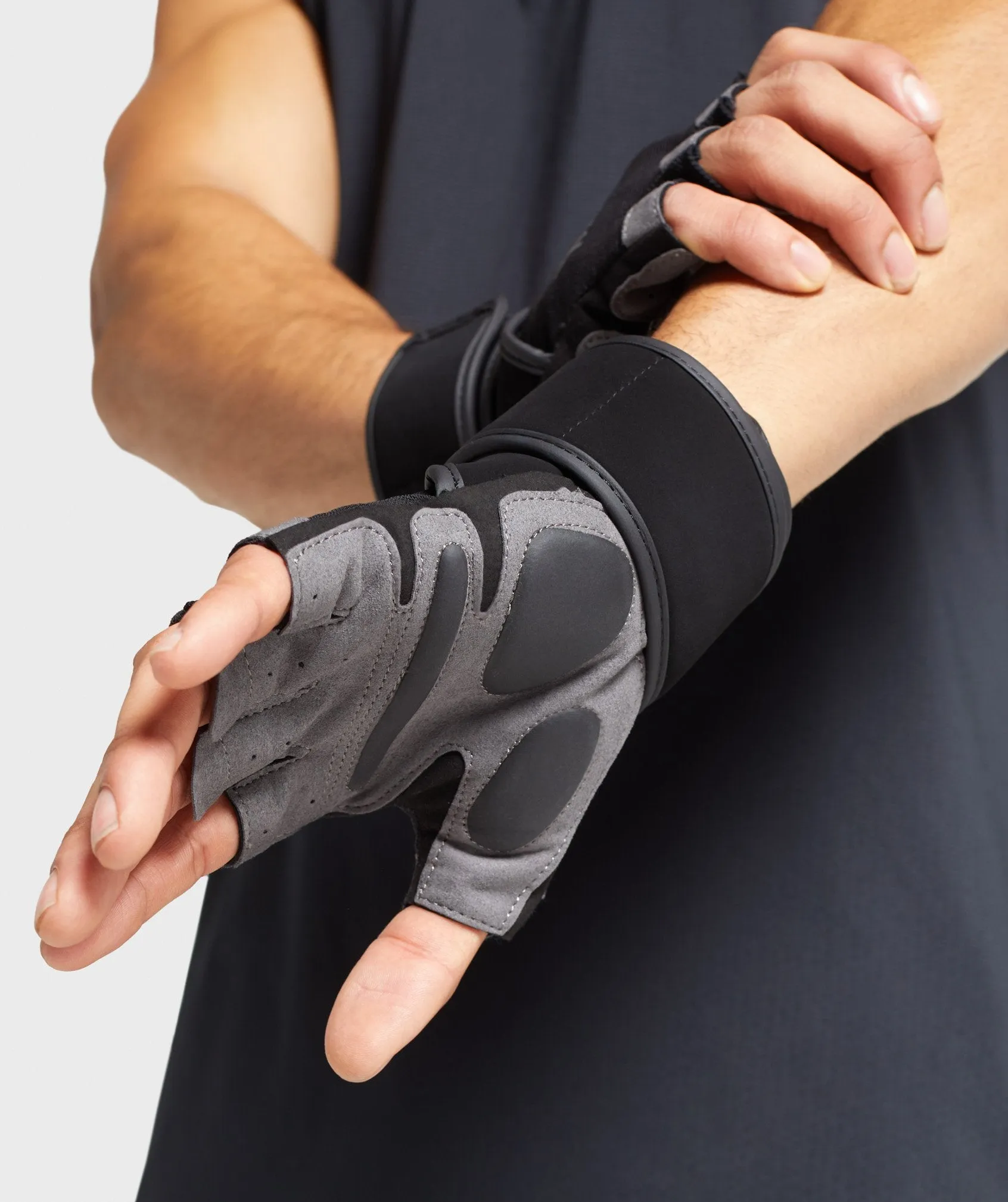 Gymshark Wrap Lifting Gloves - Black