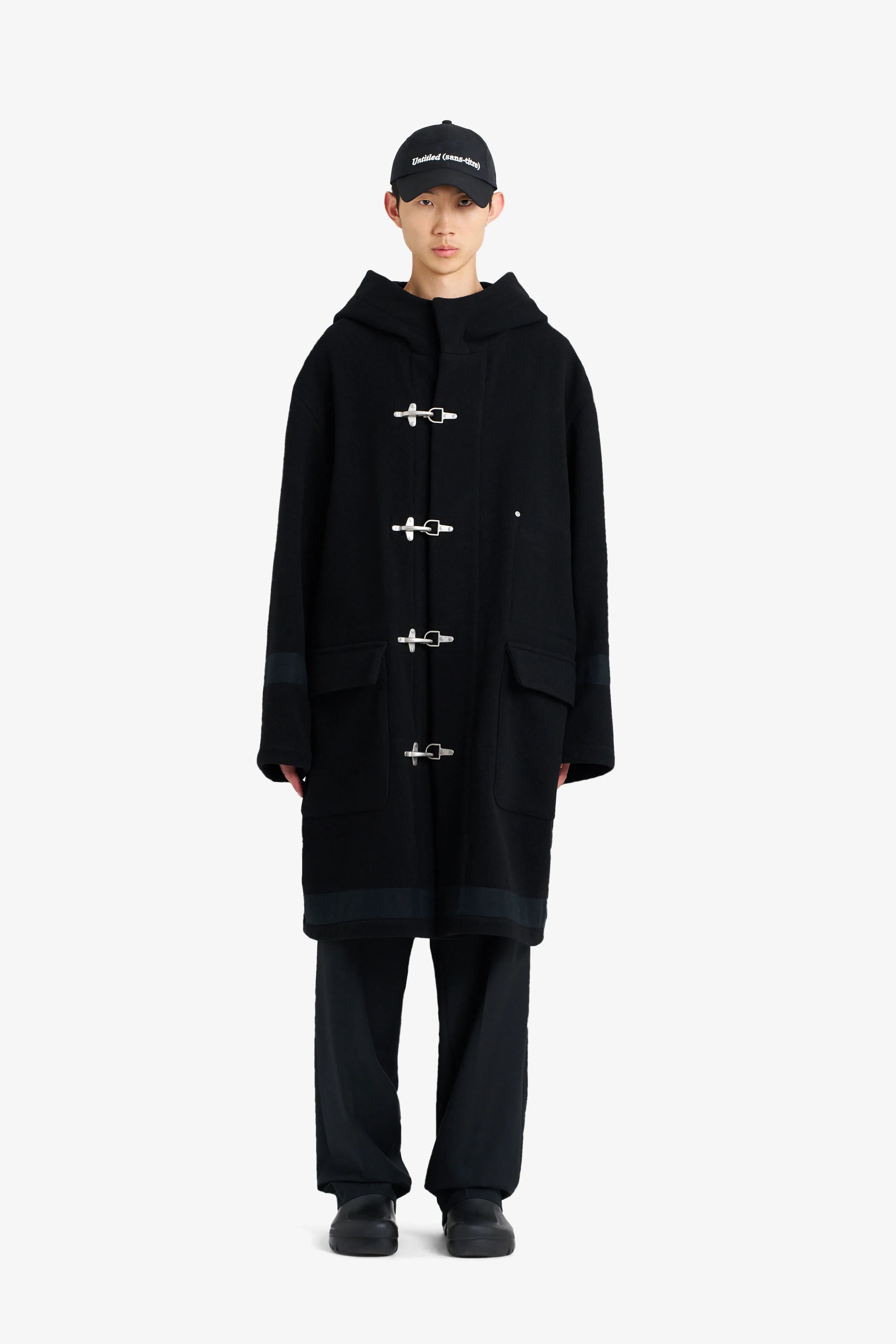 HEAVY WOOL COAT BLACK