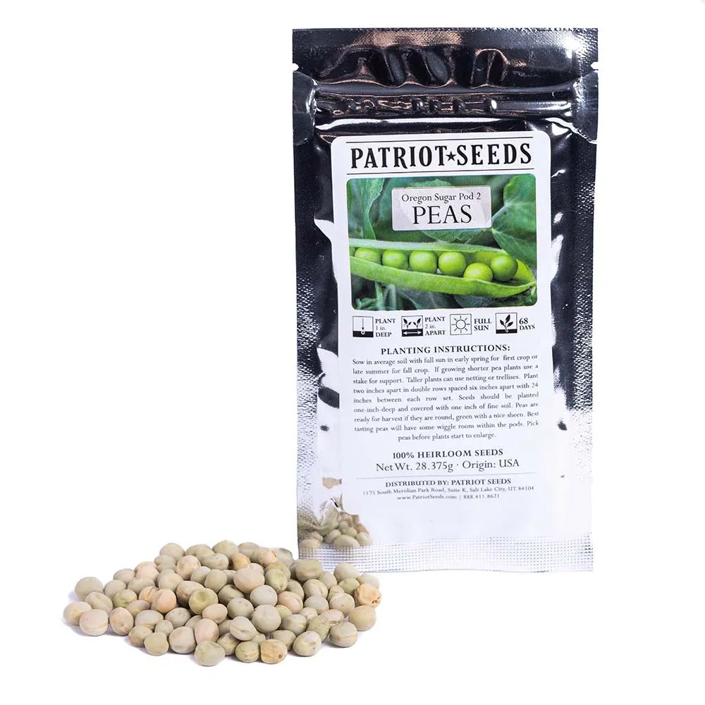 Heirloom Oregon Sugar Pod #2 Pea Seeds (28.375g) by Patriot Seeds