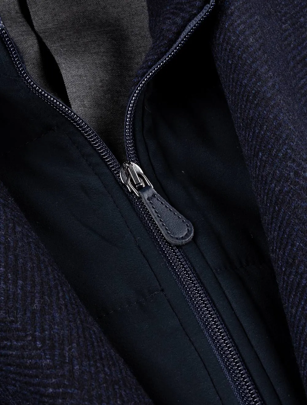 Herringbone Overcoat Navy