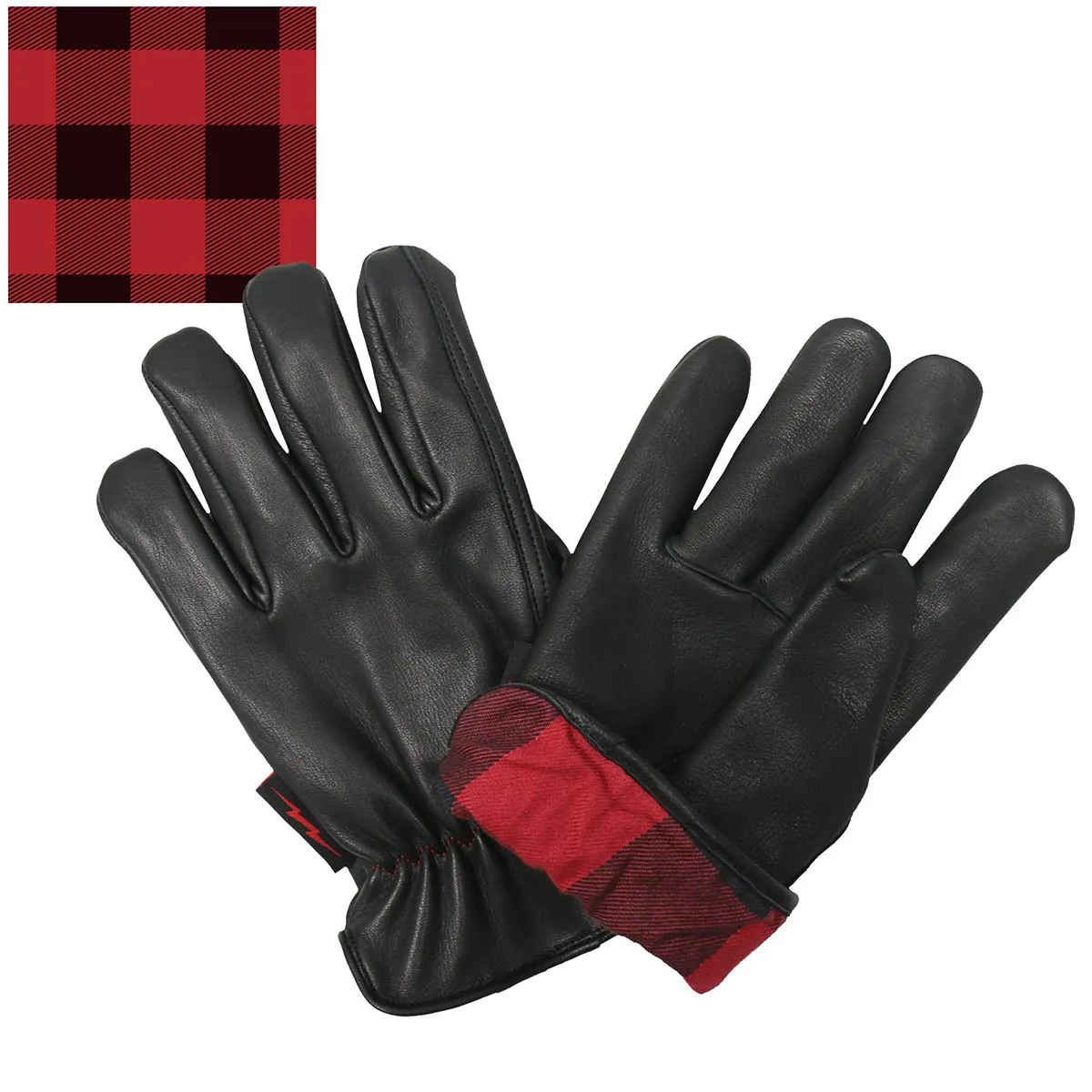 Hot Leathers GVD2004 Uni-Sex 'Red and Black Flannel Lined' Deer Skin