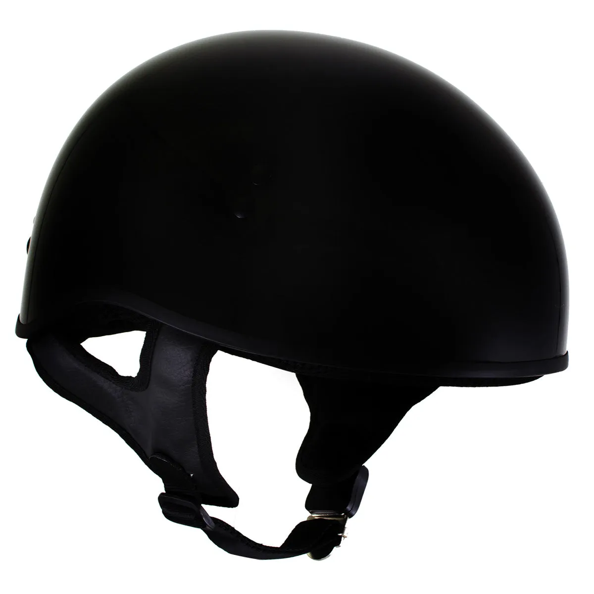 Hot Leathers HLT68-SP 'The O.G.' No Logo Flat Black DOT Unisex Half Helmet w/ MP7922FMSET Heated Balaclava Bundle