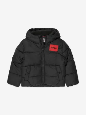 Hugo Boys Puffer Jacket in Black