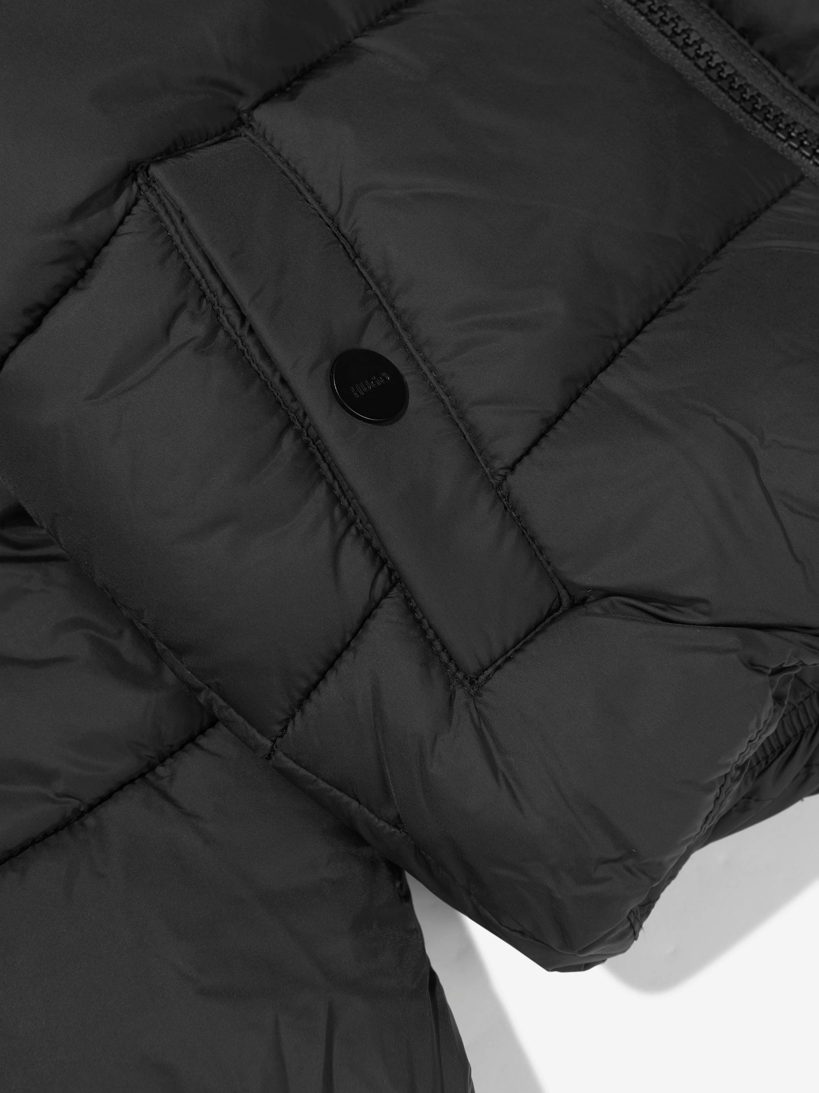 Hugo Boys Puffer Jacket in Black