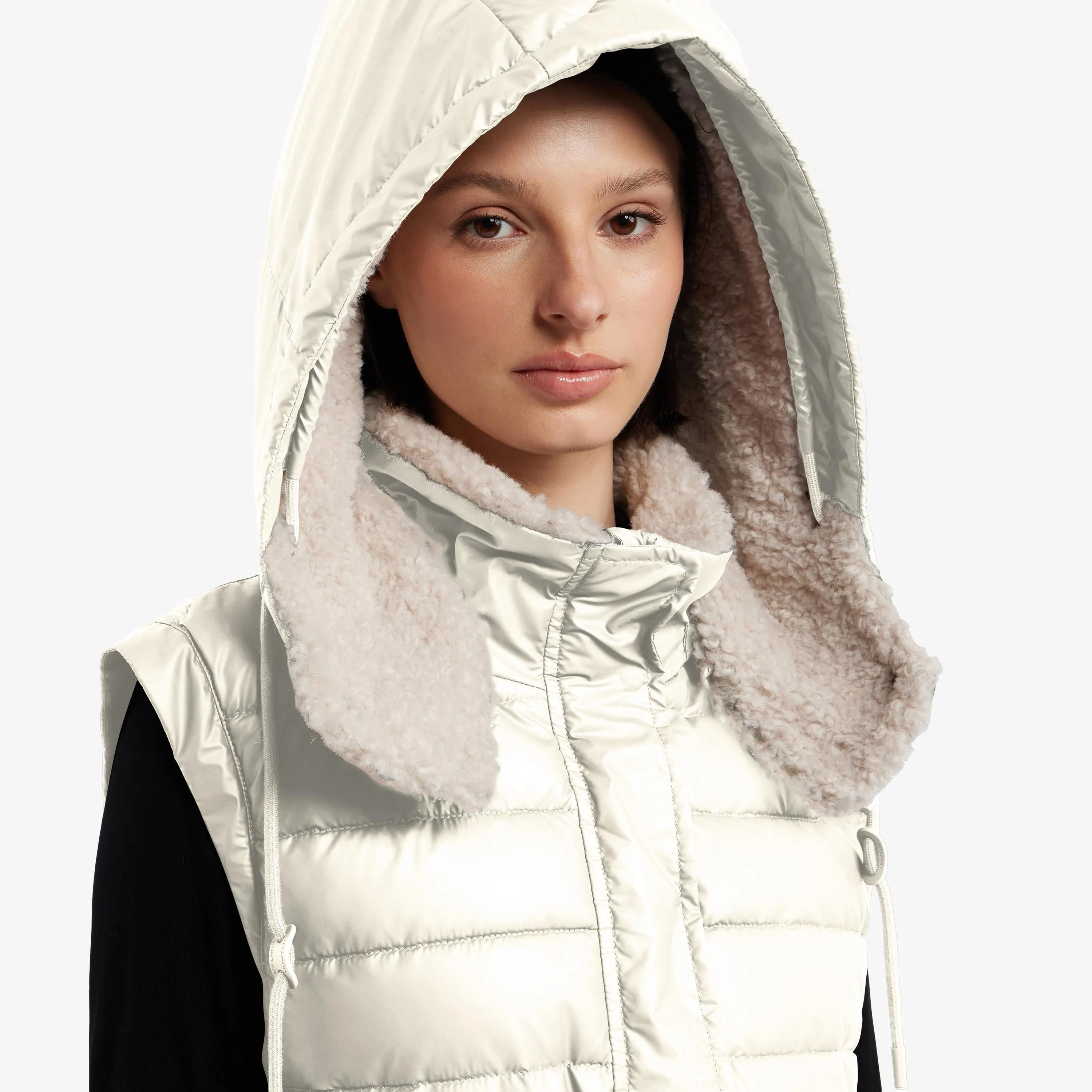 Hunter  Women's Doby Marshmallow Puffer Vest White Reg