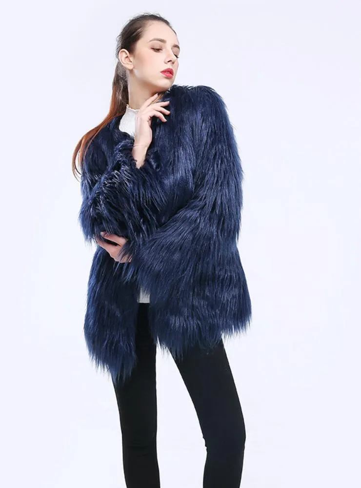 Imitation Fur Coat Long Hair Coat Wool Speed