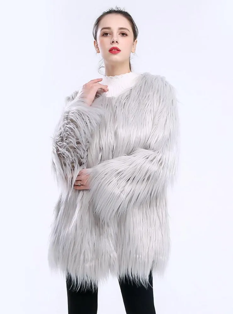 Imitation Fur Coat Long Hair Coat Wool Speed