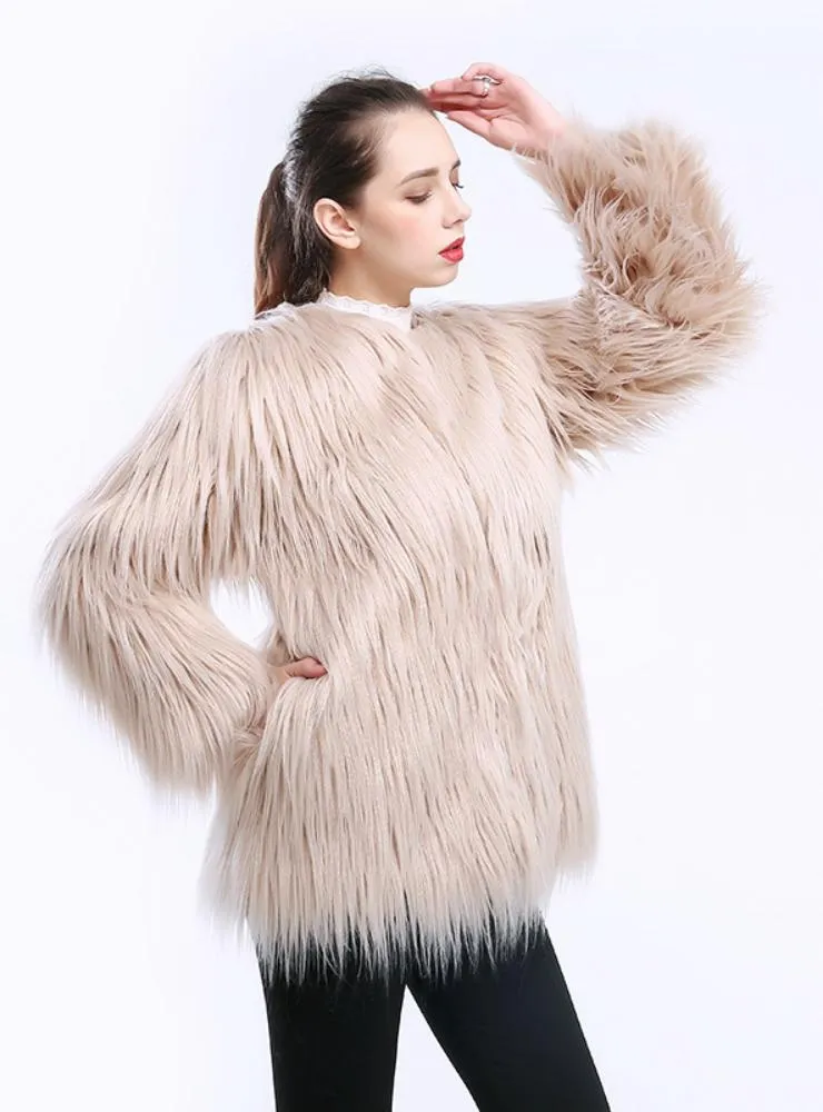 Imitation Fur Coat Long Hair Coat Wool Speed