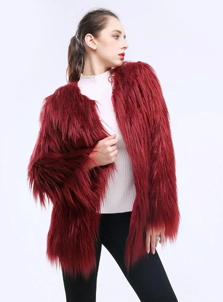 Imitation Fur Coat Long Hair Coat Wool Speed