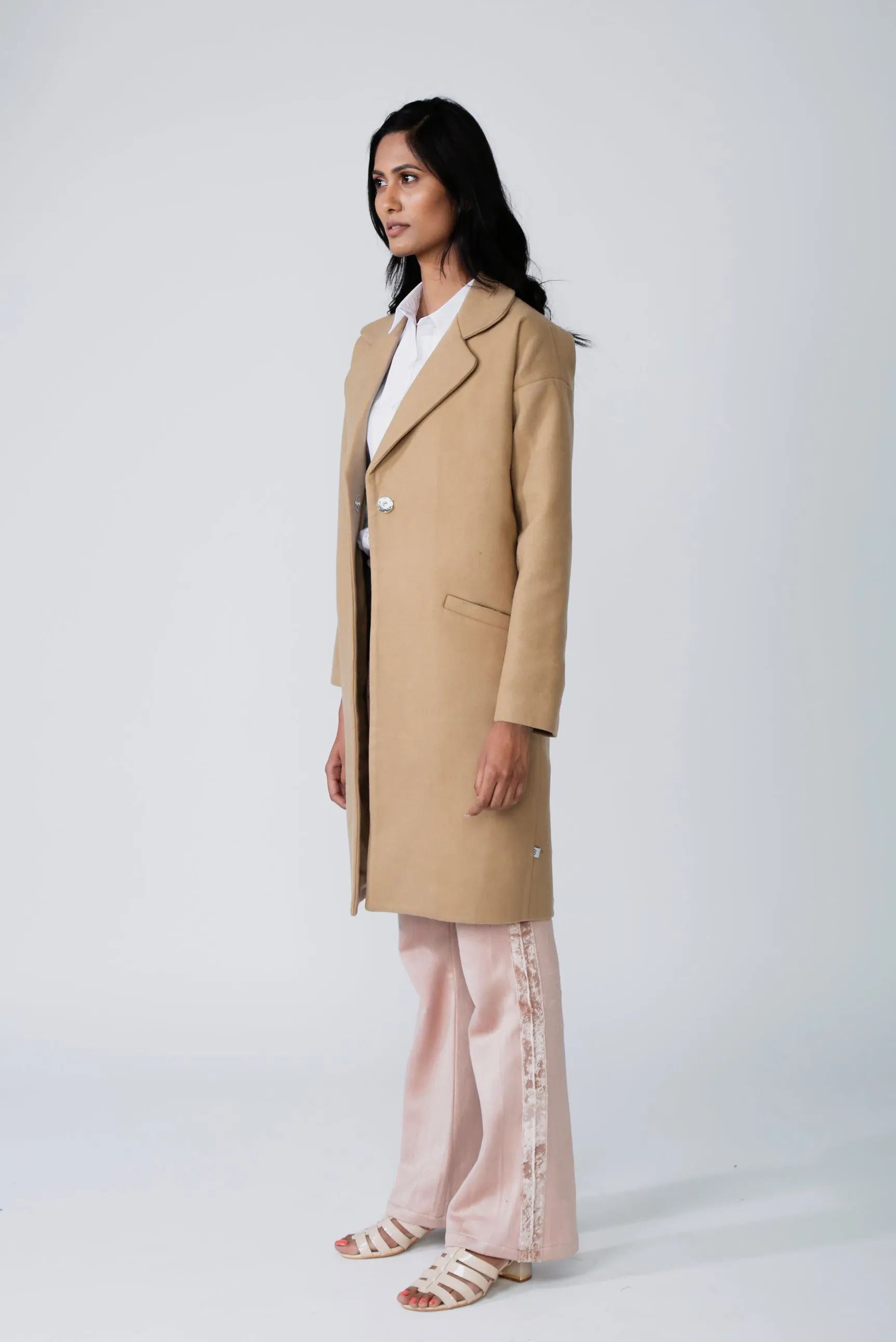 INAS Camel Wool Blend Coat