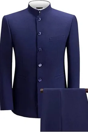 Indian Blue Wedding Suit Jodhpuri Bandgala Suit Indian Maharaja Style Wear Formal Party Wear Bespoke