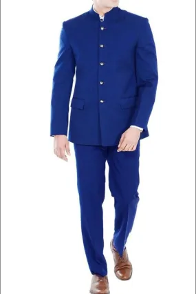 Indian Jodhpuri Blue Suit Formal Fashion Wedding Suit Maharaja Style Suits Blue Party Wear Royal suit For Him