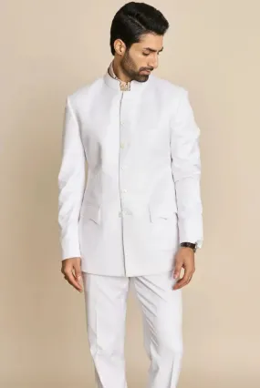 Indian Style White Jodhpuri Suit Classic Suit Bandhgala White Suit Party Wear For Him At Sainly