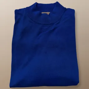 Inserch Cotton Blend Mock Neck Sweater Royal 4308-00013