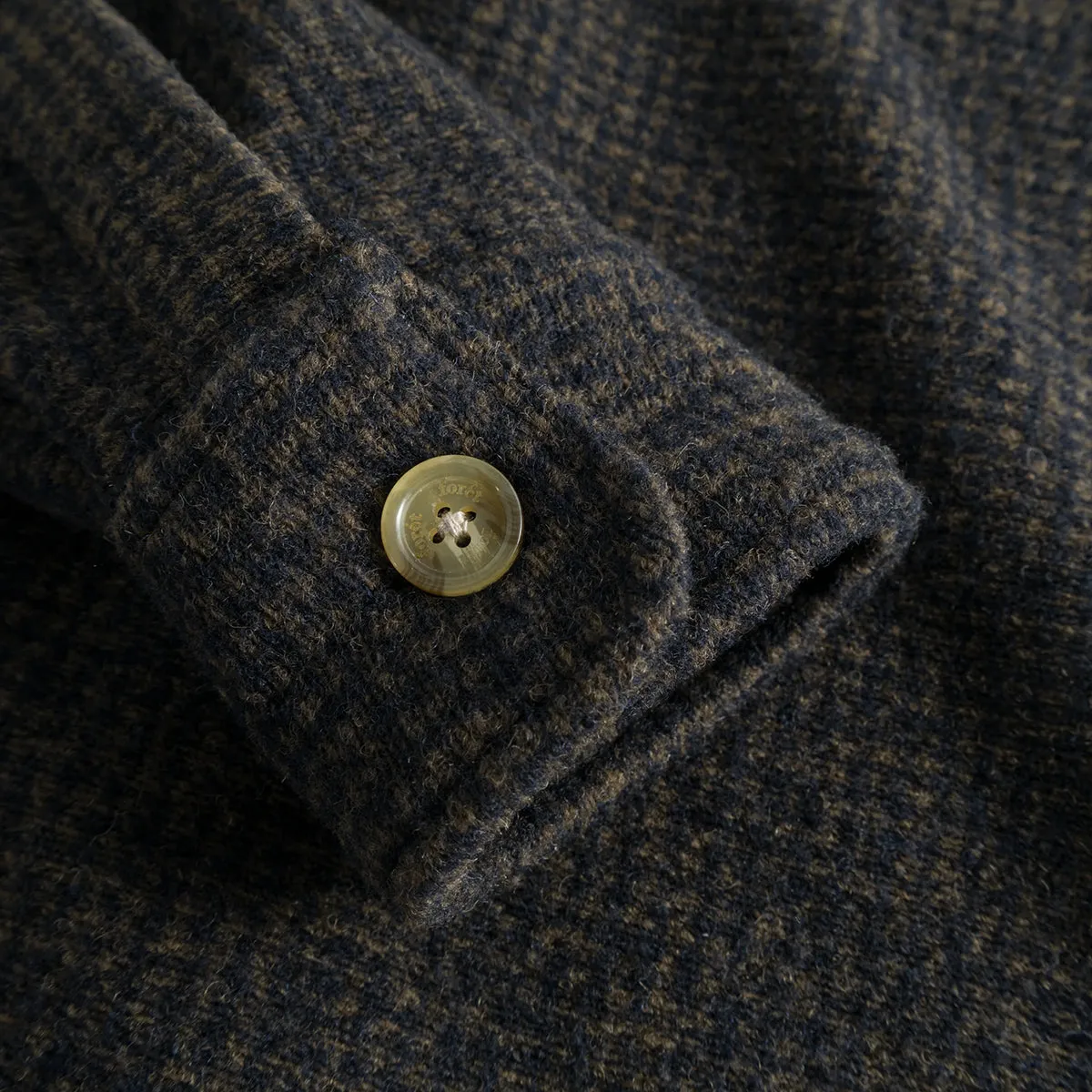 Ivy Wool Overshirt - Navy Check