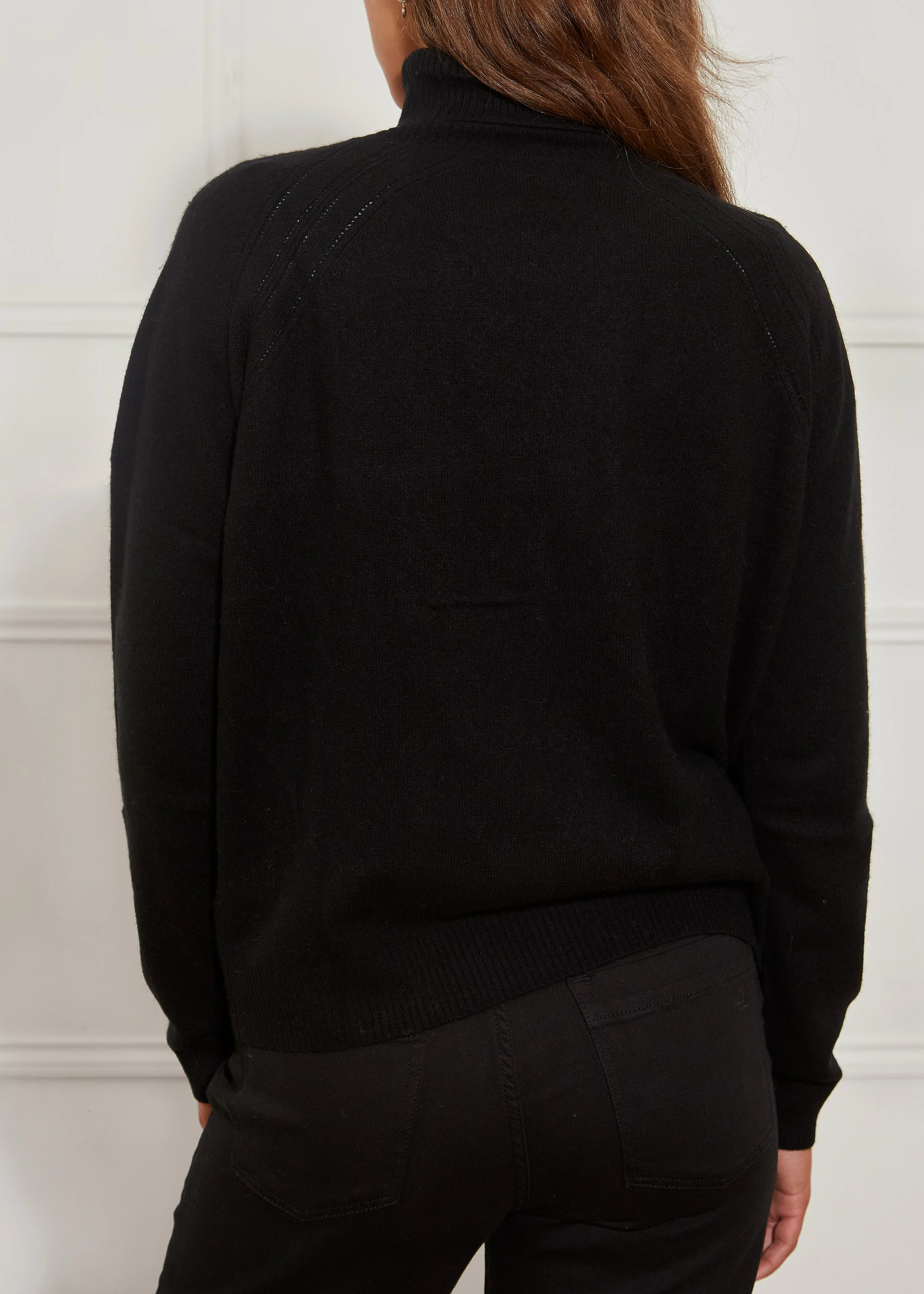 Justin Black Roll Neck Sweater