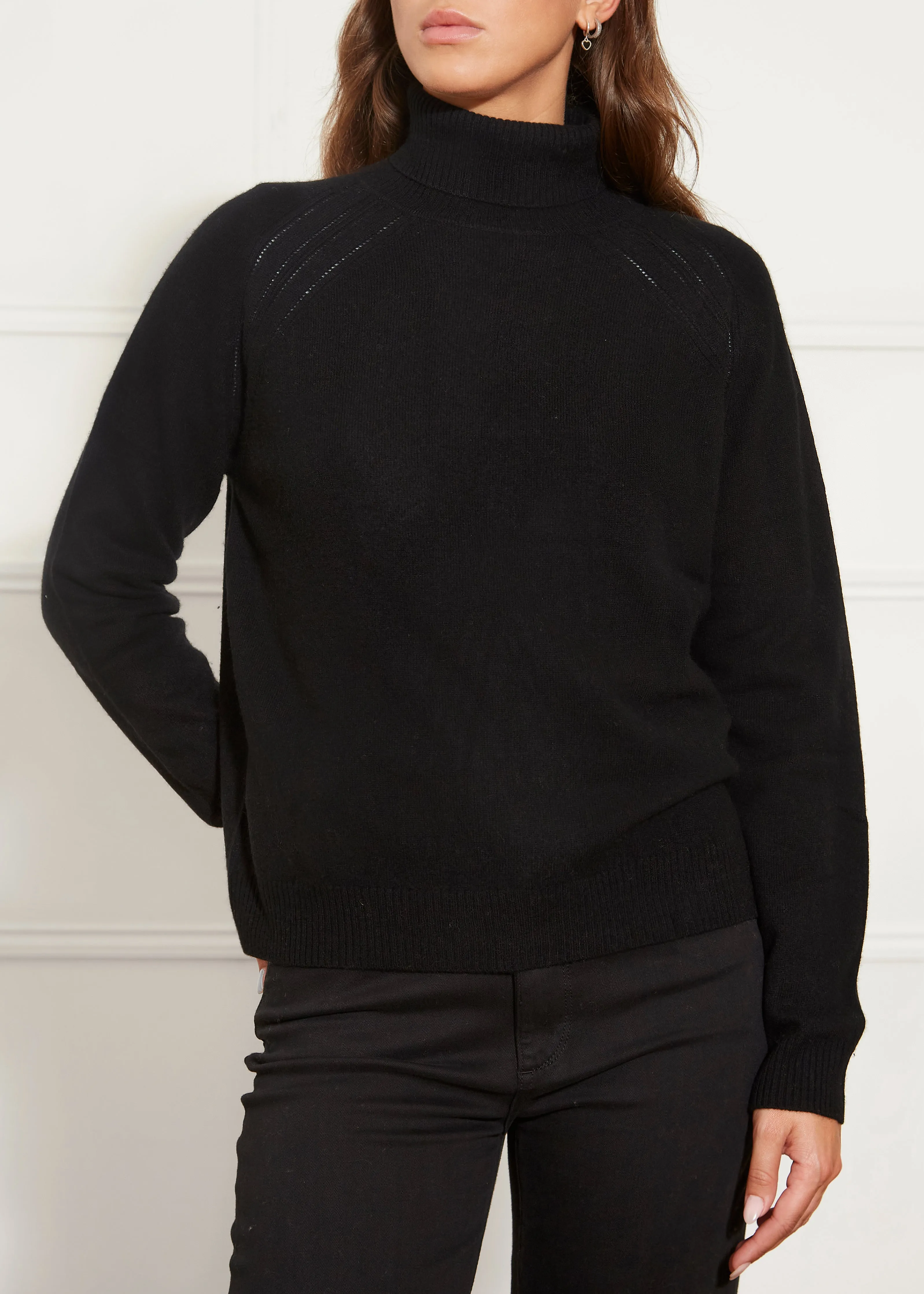 Justin Black Roll Neck Sweater