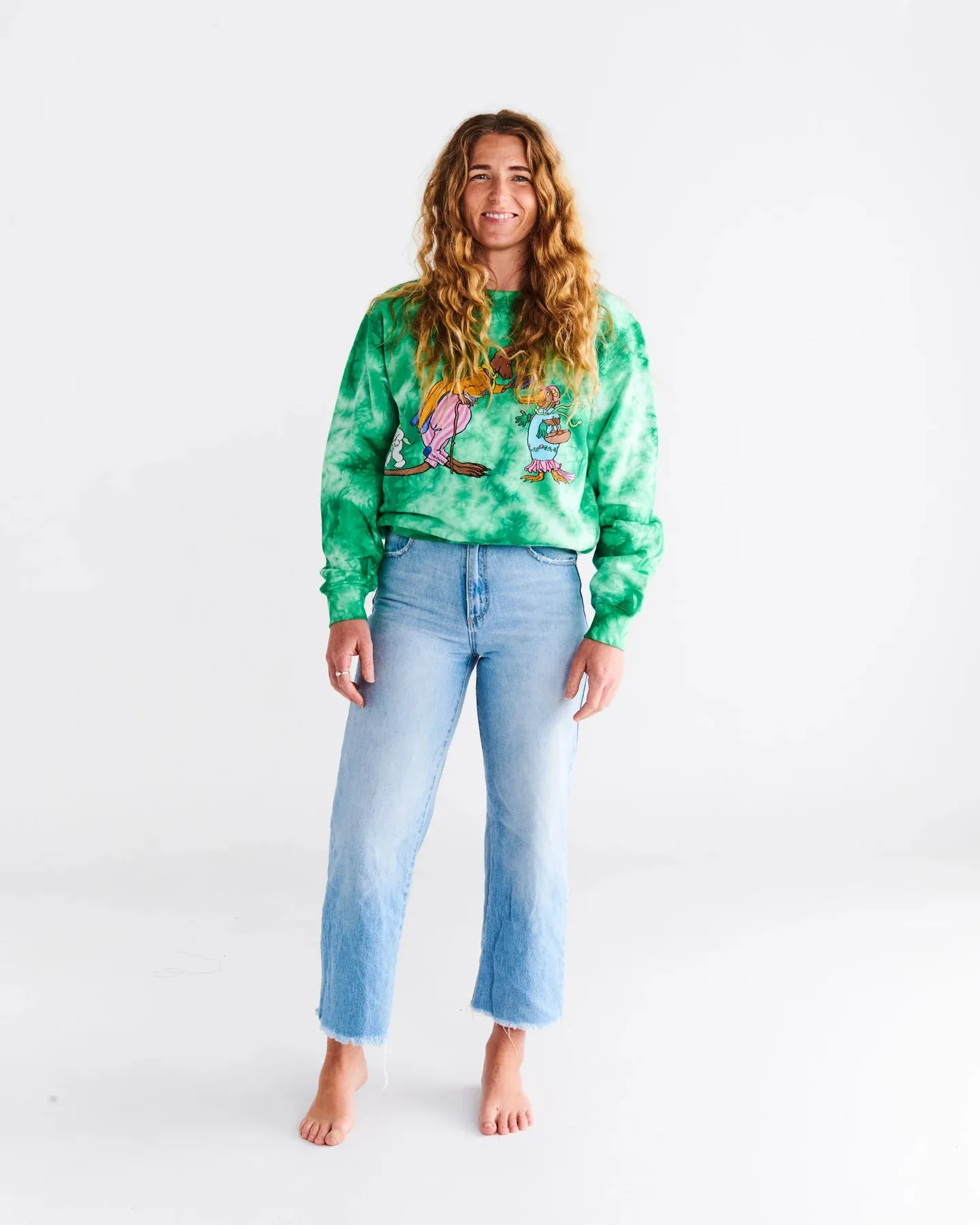 Kip & Co x May Gibbs Kangaroo Tie Dye Adult Organic Cotton Sweater