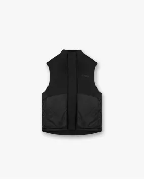 Layered Puffer Gilet - Jet Black