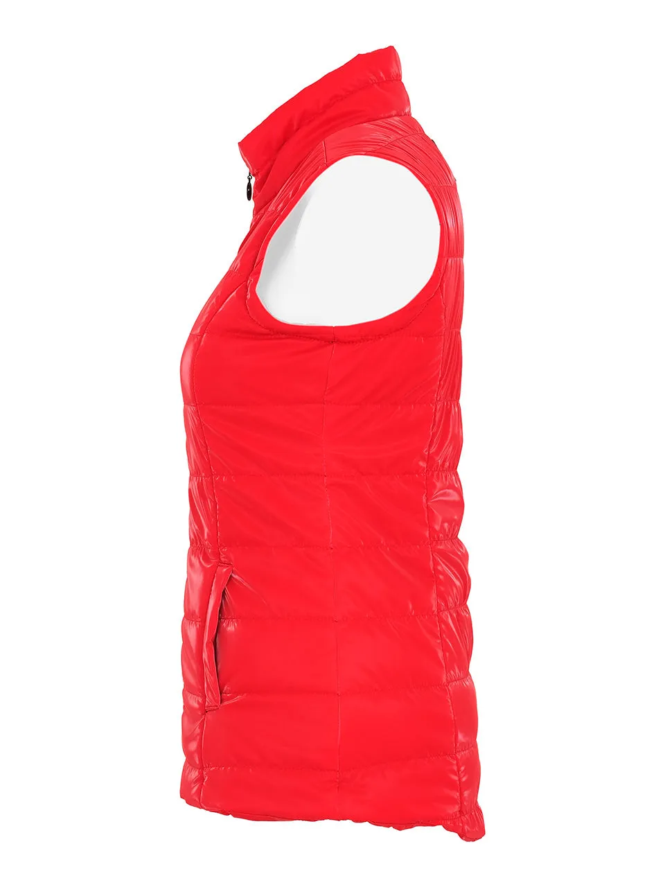 Liquid Velvet Puffer Vest by Dolcezza