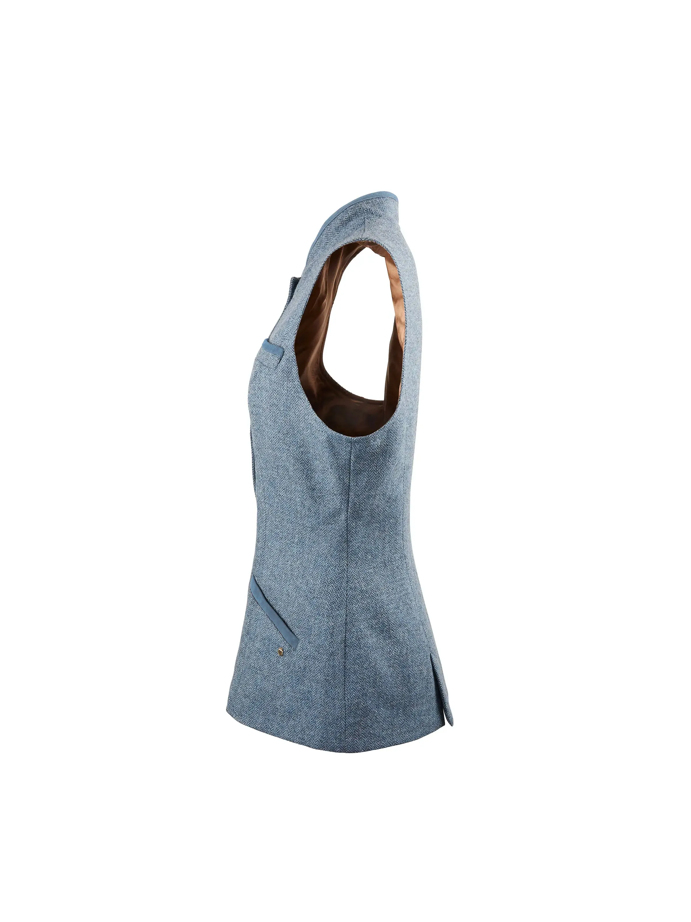 Madeline Gilet - Denim Herringbone