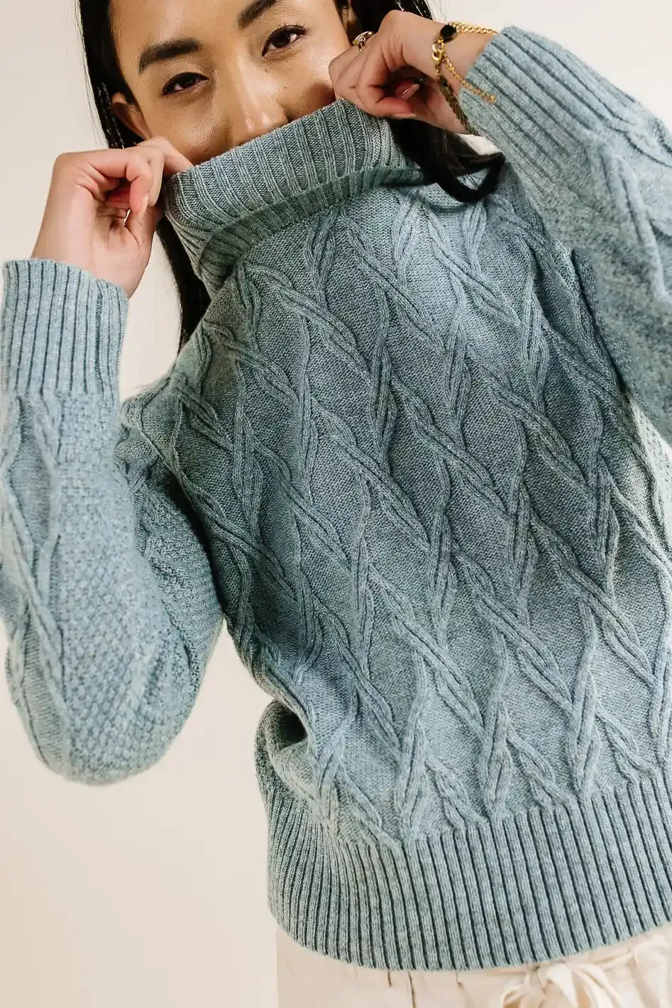 Maeve Turtleneck Sweater in Blue - FINAL SALE