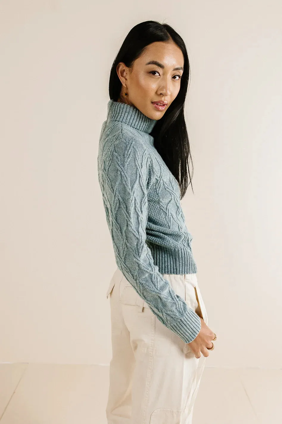 Maeve Turtleneck Sweater in Blue - FINAL SALE