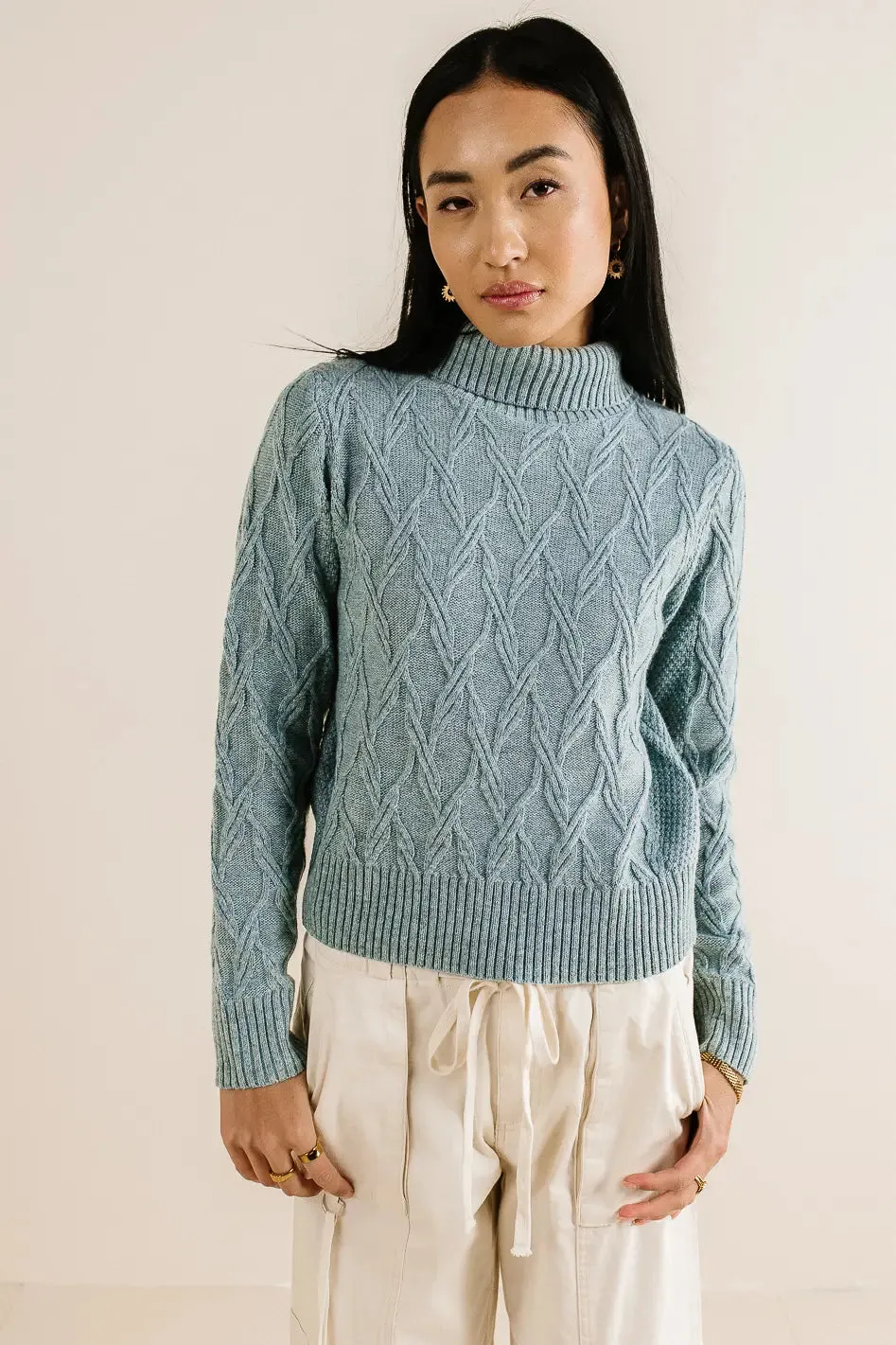 Maeve Turtleneck Sweater in Blue - FINAL SALE